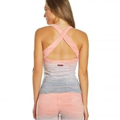 Hard Tail Open Back Support Tank Top Wildflower Rainbow Horizon CLOTHING