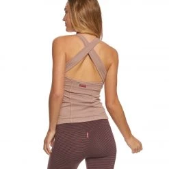 Hard Tail Open Back Support Tank Top Mauve Women