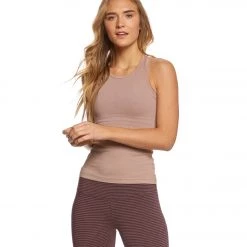 Hard Tail Open Back Support Tank Top Mauve Women