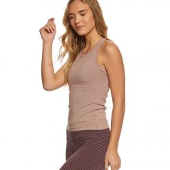 Hard Tail Open Back Support Tank Top Mauve Women