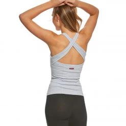 Hard Tail Open Back Support Tank Top Dove