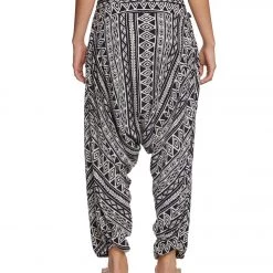 Buddha Pants Triangle Tribal Harem Pants Black Women