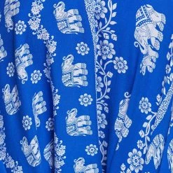 Buddha Pants Elephants Harem Pants Blue