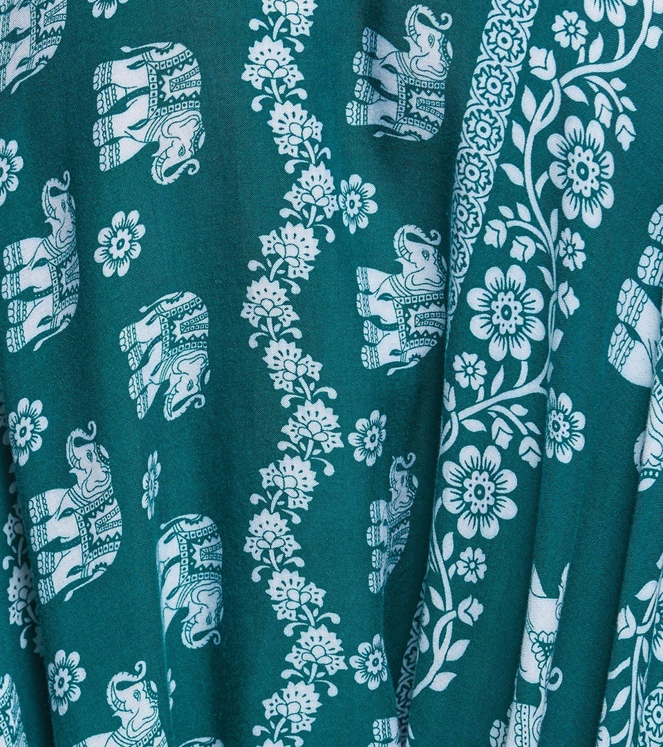 CLOTHING Buddha Pants Elephants Harem Pants Green 7 CLOTHING Buddha Pants Elephants Harem Pants Green