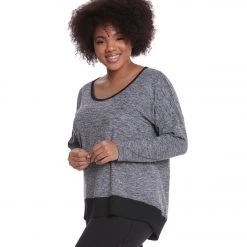 Balance Collection Plus Alexa Pullover Heather Black