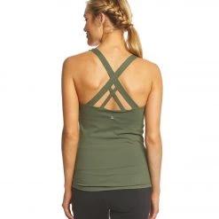 PrAna Verana Yoga Support Tank Top Forest Green CLOTHING