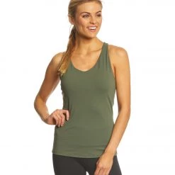 PrAna Verana Yoga Support Tank Top Forest Green CLOTHING