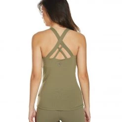 PrAna Verana Yoga Support Tank Top Rye Green