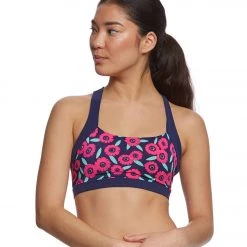 Beyond Yoga Kate Spade Lunar Cut Out Sports Bra Majorelle Floral
