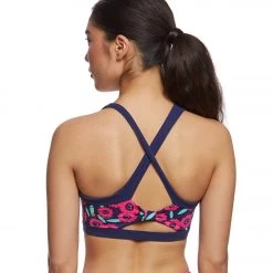 Beyond Yoga Kate Spade Lunar Cut Out Sports Bra Majorelle Floral