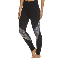 Beyond Yoga Prismatic High Waisted Midi Yoga Leggings Jet Black CLOTHING