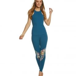 Beyond Yoga Prismatic High Waisted Midi Yoga Leggings Deep Sapphire CLOTHING