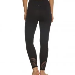 Beyond Yoga Double Up High Waisted Midi Yoga Leggings Jet Black CLOTHING