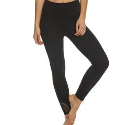 Beyond Yoga Double Up High Waisted Midi Yoga Leggings Jet Black CLOTHING