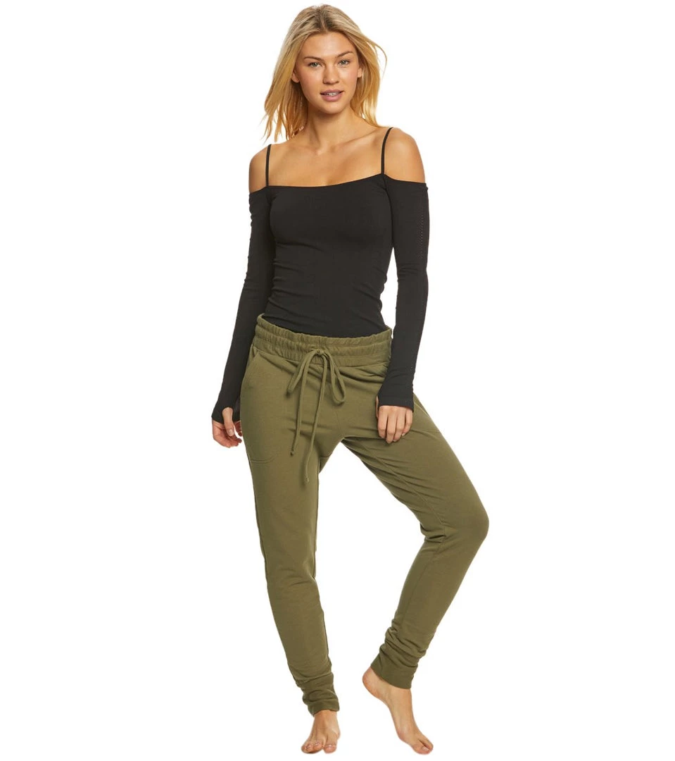 Free People Movement Sunny Skinny Sweat Pants Army 6 Free People Movement Sunny Skinny Sweat Pants Army