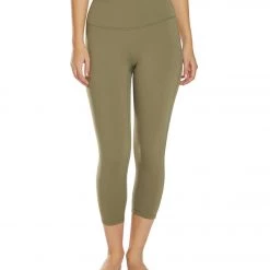 PrAna Transform High Waisted Yoga Capris Rye Green