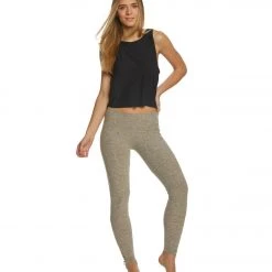 CLOTHING Beyond Yoga Bungee Up Adjustable Yoga Leggings White/Timber