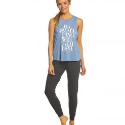 Spiritual Gangster Love Note Skinny Joggers Vintage Black Yoga Joggers & Sweatpants