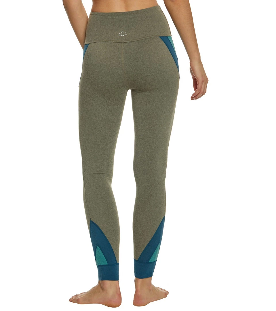 Beyond Yoga Block And Key High Waisted Midi Yoga Leggings Timber Heather Colorblock CLOTHING 5 Beyond Yoga Block And Key High Waisted Midi Yoga Leggings Timber Heather Colorblock CLOTHING