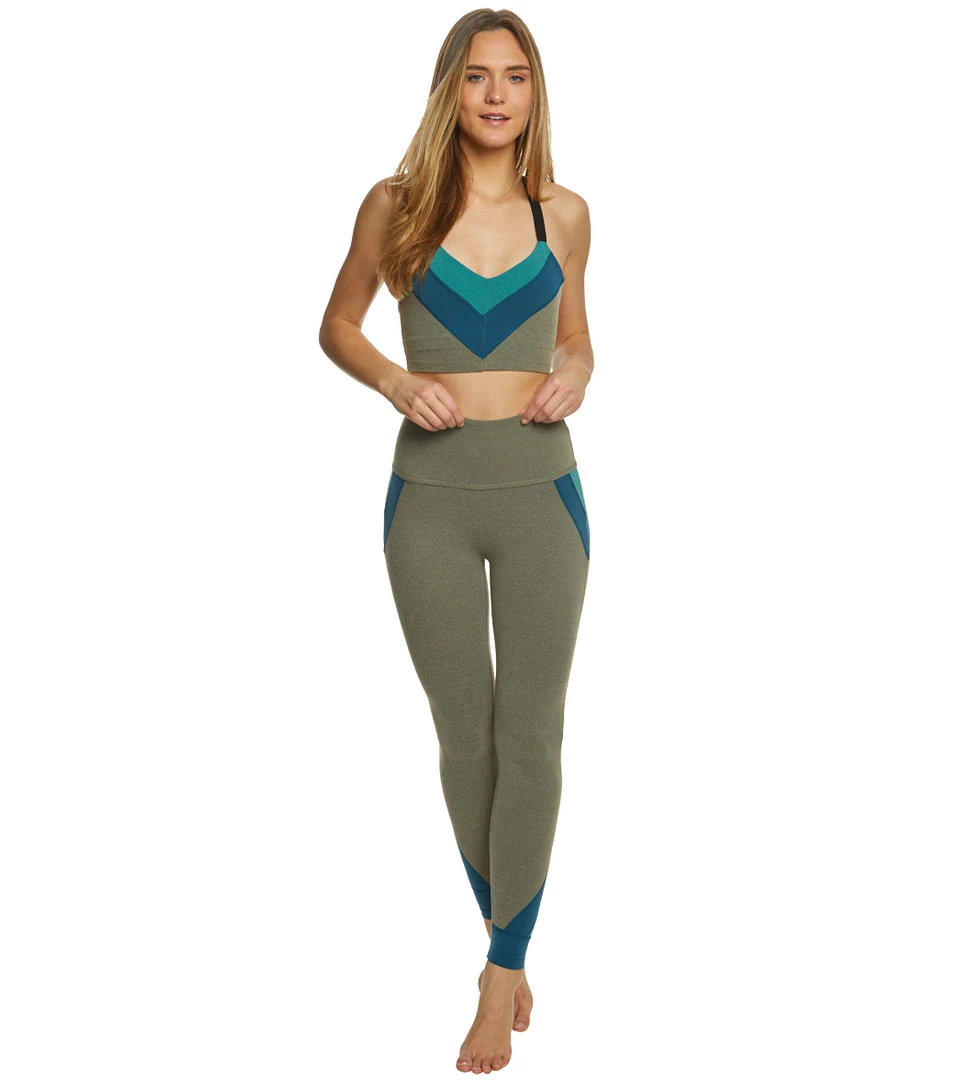 Beyond Yoga Block And Key High Waisted Midi Yoga Leggings Timber Heather Colorblock CLOTHING 6 Beyond Yoga Block And Key High Waisted Midi Yoga Leggings Timber Heather Colorblock CLOTHING
