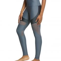 CLOTHING Onzie High Waisted Royal Yoga Leggings Slate Grey Honey Comb