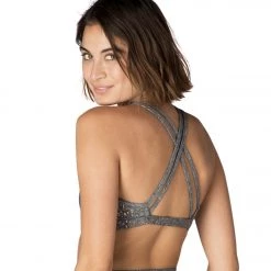 Beyond Yoga Double Back Alloy Speckled Bra