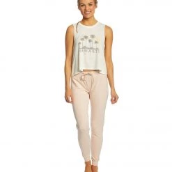 Spiritual Gangster Love Note Skinny Joggers Pink Sand 11 Spiritual Gangster Love Note Skinny Joggers Pink Sand