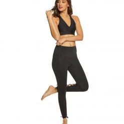 CLOTHING Onzie High Waisted Laced Up Yoga Leggings Black