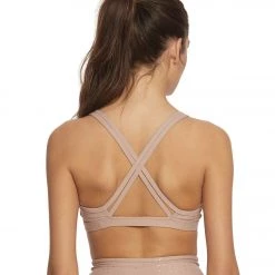 Beyond Yoga Double Back Alloy Speckled Bra Brazen Blush/Rose Gold Speckled CLOTHING