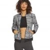 Beyond Yoga Chromatic Bomber After Yoga Jacket Black-White Chromatic