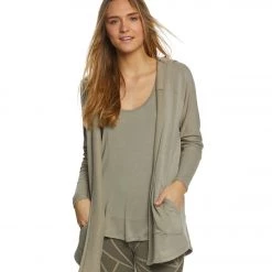 Beyond Yoga Love And Fleece Hooded Cardigan Timber CLOTHING