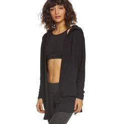 CLOTHING Beyond Yoga Love And Fleece Hooded Cardigan Black 9 CLOTHING Beyond Yoga Love And Fleece Hooded Cardigan Black