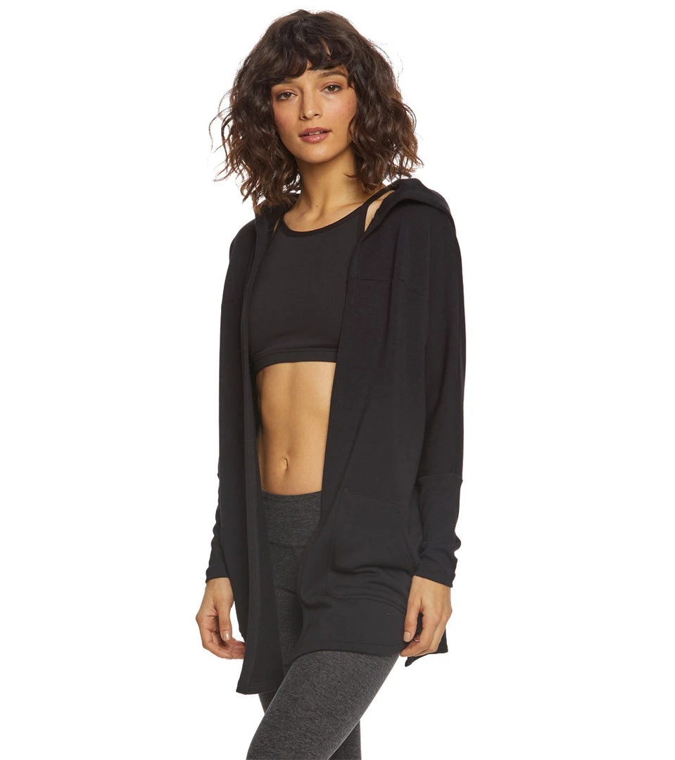 CLOTHING Beyond Yoga Love And Fleece Hooded Cardigan Black 4 CLOTHING Beyond Yoga Love And Fleece Hooded Cardigan Black