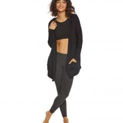 CLOTHING Beyond Yoga Love And Fleece Hooded Cardigan Black 11 CLOTHING Beyond Yoga Love And Fleece Hooded Cardigan Black