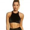Beyond Yoga Crushed Velvet Studio Bra Black