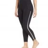Onzie Side Runner Yoga Leggings Black/Silver