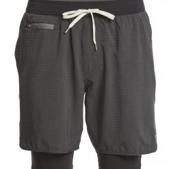 Vuori Men's Stockton Shorts Black Texture CLOTHING