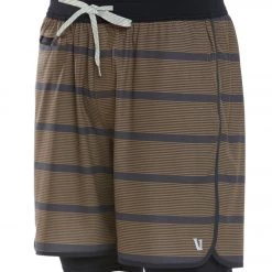 Vuori Men's Stockton Shorts Charcoal Acorn Stripe
