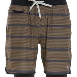 Vuori Men's Stockton Shorts Charcoal Acorn Stripe