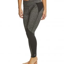 Marika Jordan Cosmos Yoga Leggings Heather Grey/Black Jacquard