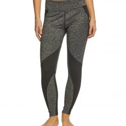 Marika Jordan Cosmos Yoga Leggings Heather Grey/Black Jacquard
