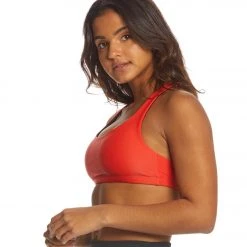 Onzie Mudra Yoga Sports Bra Hot Coral Yoga Sports Bras