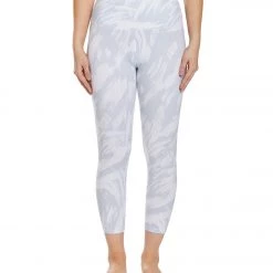 Balance Collection Printed High Waisted Yoga Capris Microchip Invert Brush Strokes