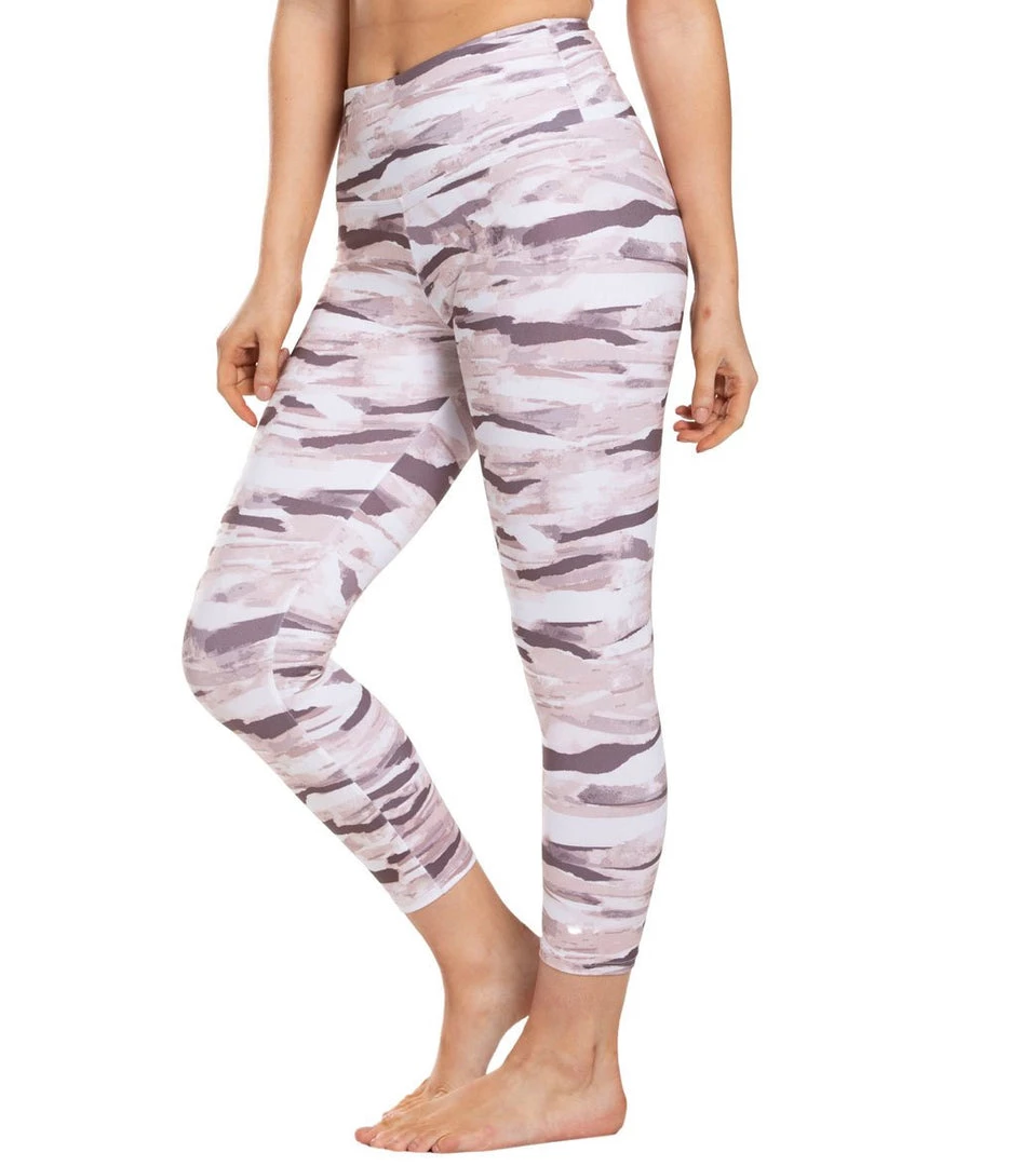 Balance Collection Printed High Waisted Yoga Capris Lotus Horizon Collage 7 Balance Collection Printed High Waisted Yoga Capris Lotus Horizon Collage