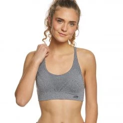 Marika Skylar Seamless Yoga Sports Bra Heather Charcoal CLOTHING
