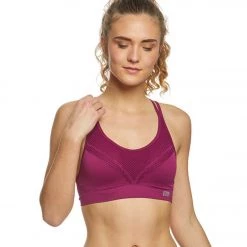 Marika Skylar Seamless Yoga Sports Bra Magenta Purple