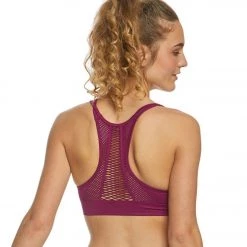 Marika Skylar Seamless Yoga Sports Bra Magenta Purple