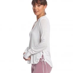 Hard Tail Side Laced Pullover Cream