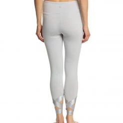 CLOTHING Betsey Johnson Performance Banded Cutout Ankle Yoga Leggings Light Heather Grey 10 CLOTHING Betsey Johnson Performance Banded Cutout Ankle Yoga Leggings Light Heather Grey