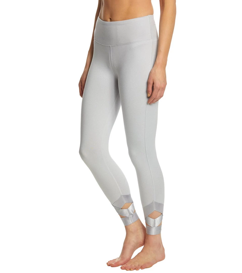 CLOTHING Betsey Johnson Performance Banded Cutout Ankle Yoga Leggings Light Heather Grey 8 CLOTHING Betsey Johnson Performance Banded Cutout Ankle Yoga Leggings Light Heather Grey